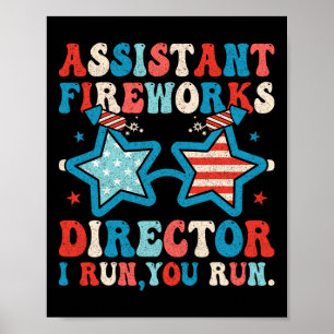 Sofort Feuerwerk Regisseur Lustig 4. Juli Männer D Poster