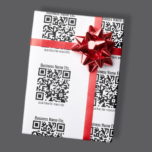 Sofort QR-Code & Name mit Fliesenmuster erstellen Geschenkpapier