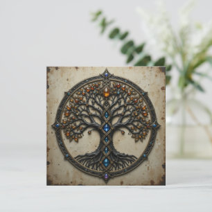 Sofortdownload keltische Grußkarte Baum des Lebens Feiertagskarte