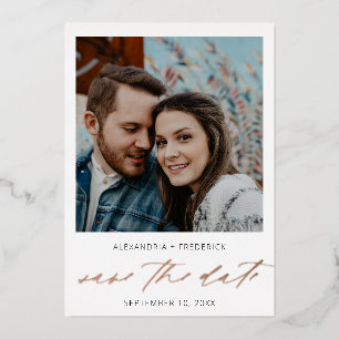 Sofortfoto White Chic Save the Date Folieneinladung