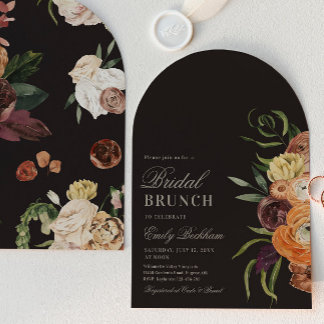 Sofortige Florale Bogen-Braut-Brunch-Einladung Einladung