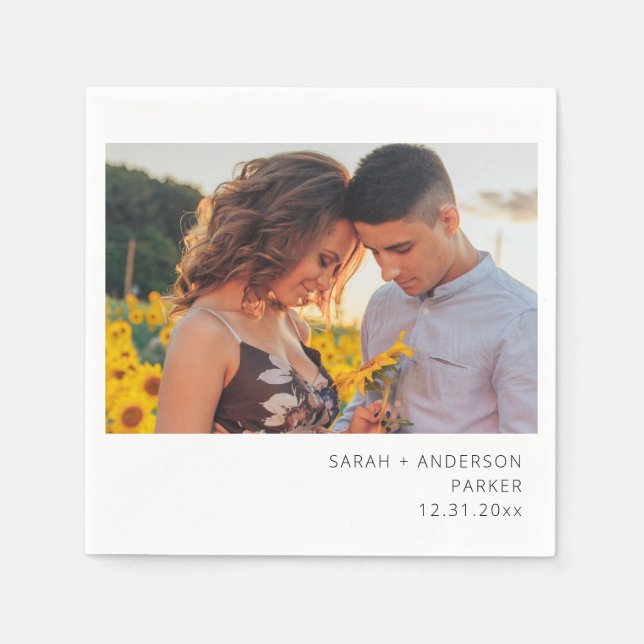 Sofortige Foto Hochzeit oder Party V2 Serviette (Vorderseite)