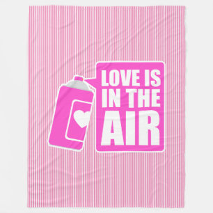 Sofortige Liebe Rosa Streifen Fleece Blanket