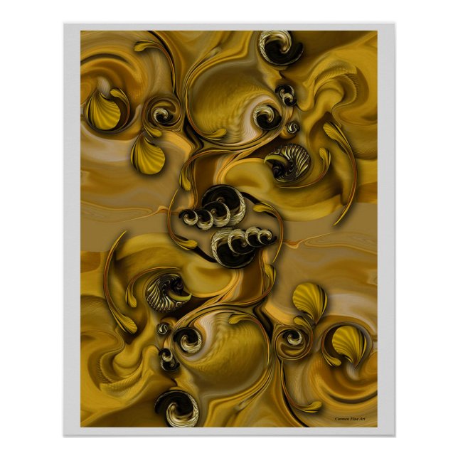 "Sofortige Meditation", glänzendes Poster (Vorderseite)