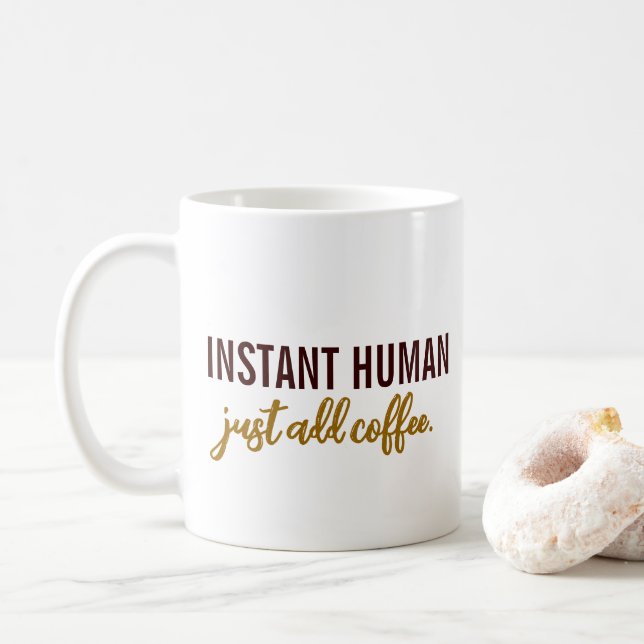 Sofortige Tasse von Kaffee-Kaffee (Mit Donut)