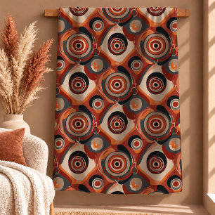 Sofortige verbrannte Orange dunkelbraune Kunstdeck Fleecedecke