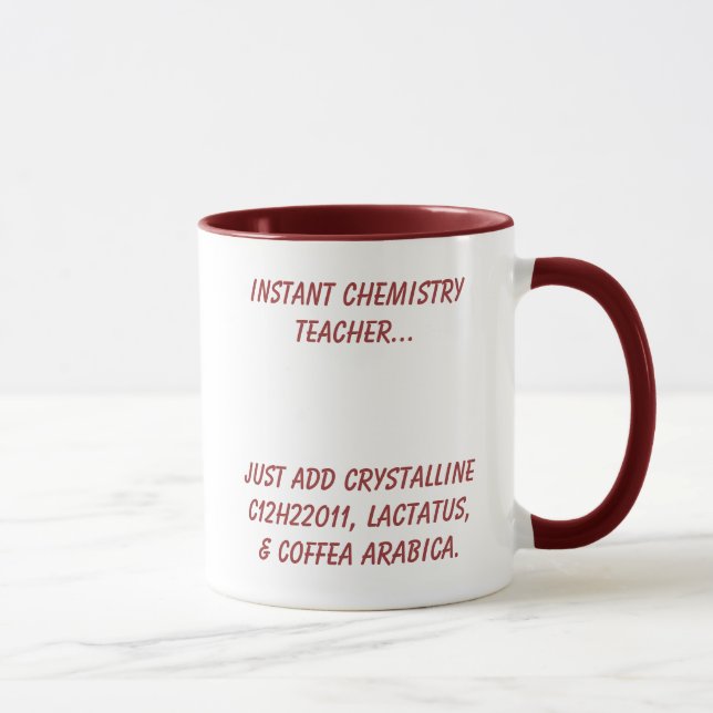 Sofortiger Chemie-Lehrer Tasse (Rechts)