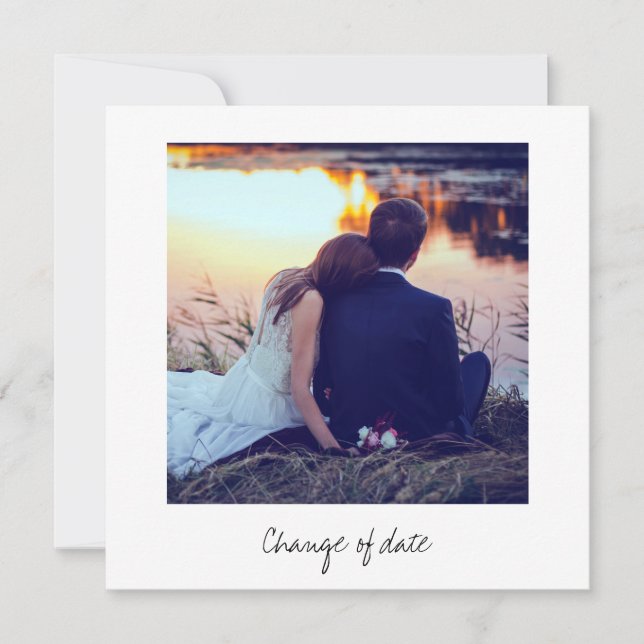 Sofortiger Foto-Look Hochzeitwechsel Einladung (Vorderseite)