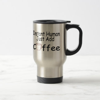 Sofortiger Mensch addieren gerade Kaffee Reisebecher
