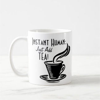 Sofortiger Mensch addieren gerade Tee Tasse