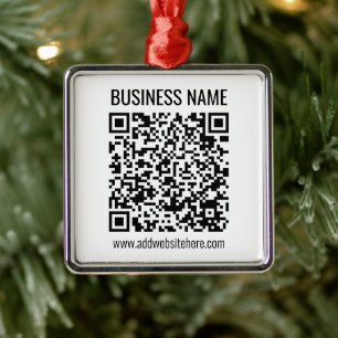 Sofortiger QR-Code (geben Sie Ihre Website-URL ein Ornament Aus Metall