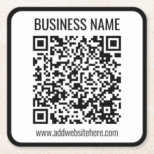 Sofortiger QR-Code (geben Sie Ihre Website-URL ein Rechteckiger Pappuntersetzer