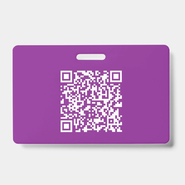 Sofortiger QR-Code mit Ihrer Website-URL | Lila Ausweis (Vorderseite)