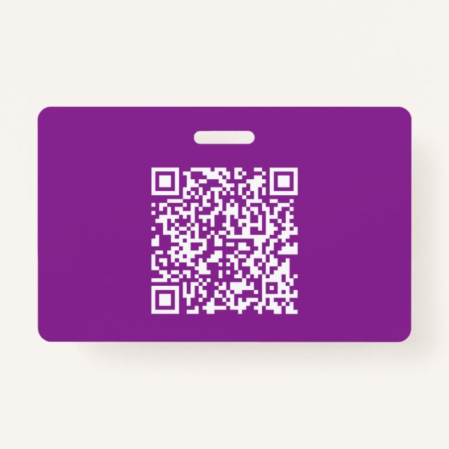 Sofortiger QR-Code mit Ihrer Website-URL | Lila Ausweis (Vorderseite)