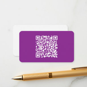 Sofortiger QR-Code mit Ihrer Website-URL   Lila Begleitkarte