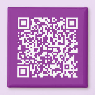 Sofortiger QR-Code mit Ihrer Website-URL   Lila Magnet