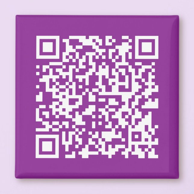 Sofortiger QR-Code mit Ihrer Website-URL | Lila Magnet (Von Creator hochgeladen)