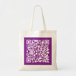 Sofortiger QR-Code mit Ihrer Website-URL   Lila Tragetasche