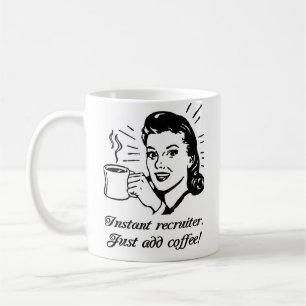 Sofortiger Werbeoffizier, addieren gerade Kaffee Tasse