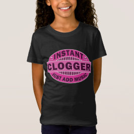 Sofortiges Clogger addieren gerade Musik-Rosa T-Shirt