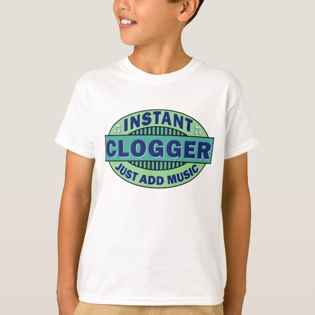 Sofortiges Clogger addieren gerade Musik T-Shirt (Vorderseite)