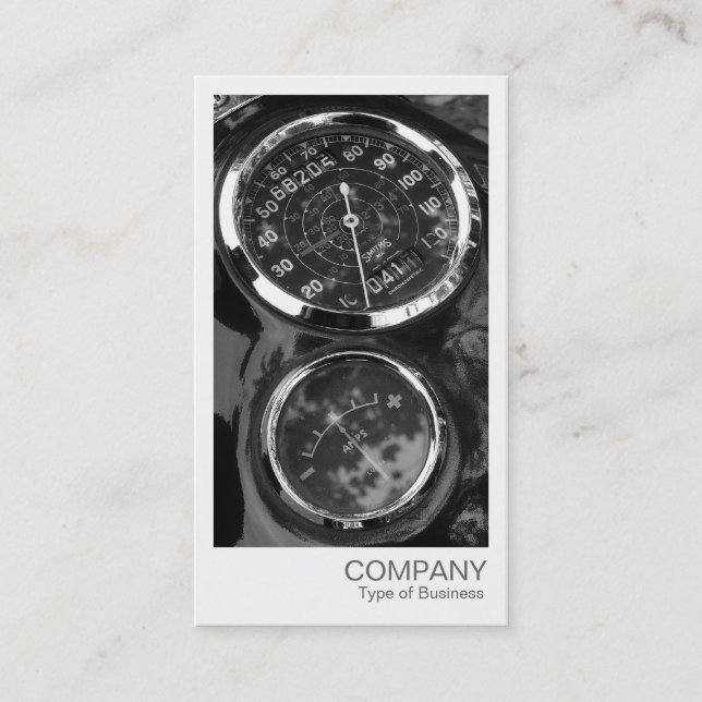 Sofortiges Foto - klassische Motorradmessgeräte Visitenkarte (Vorderseite)