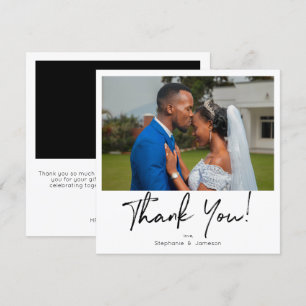 Sofortiges Foto & Typografie Dankeschön Karte