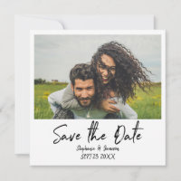 Sofortiges Foto und Typografie Save the Date - Sch