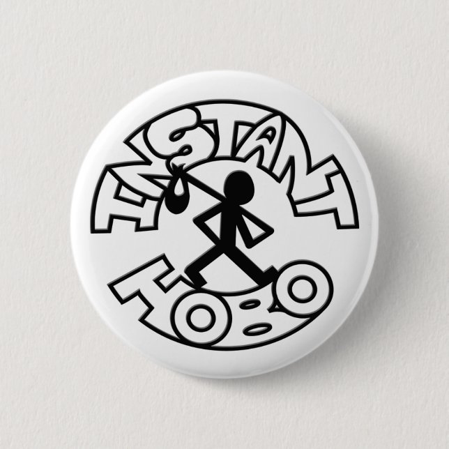Sofortiges Hobo_Hobo Man_Logo_ Button (Vorderseite)