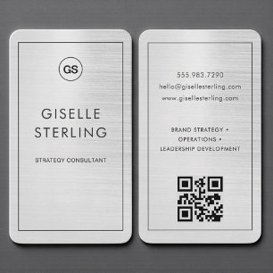 Sofortiges Metall-Monogramm Professional Visitenkarte