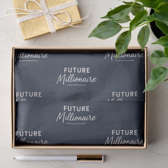 Sofortiges Midnight Navy - Typografie Seidenpapier (Geschenk)