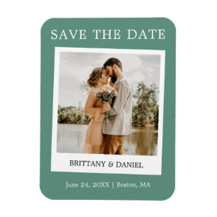 Sofortkamera Save the Date Eukalyptus Green Magnet