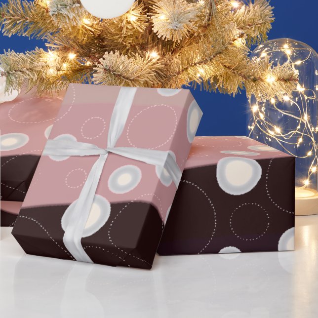 Soft Abstract Waves & Bubbles – Modern Minimalist  Geschenkpapier (Feiertage)