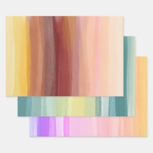 Soft abstrakte Malerei Multi-Farb-Sortiment Pack Geschenkpapier Set