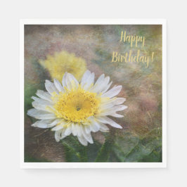 Soft and Dreamy Daisy Birhday Serviette