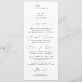 Soft and Elegante Wedding Menu Menükarte