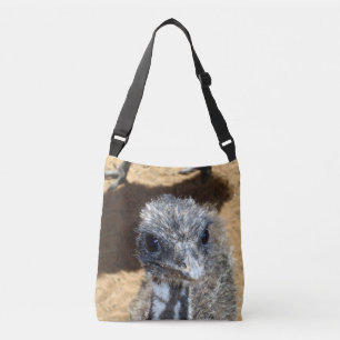 Soft and Fuzzy: Australian Baby Emu Face, Tragetaschen Mit Langen Trägern