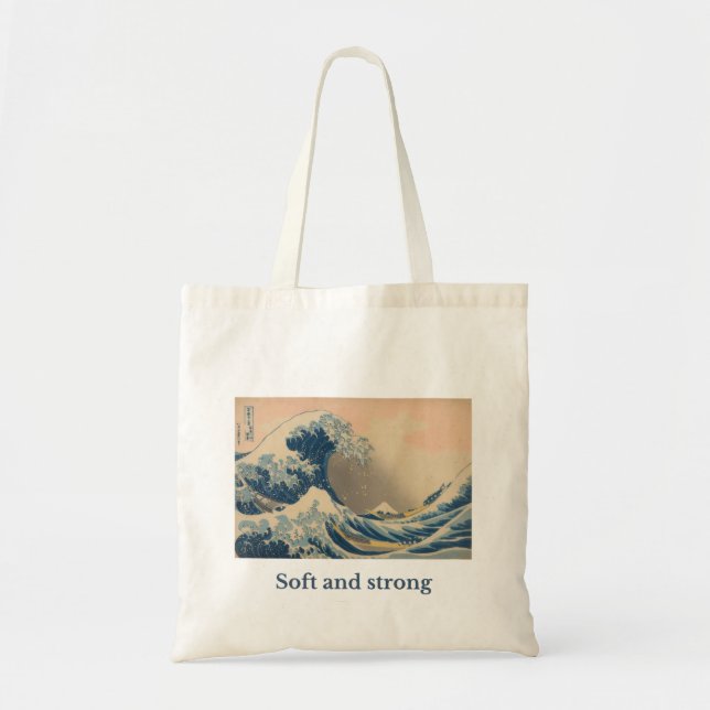 “Soft and Strong” Aesthetic Tote Bag  Tragetasche (Vorne)