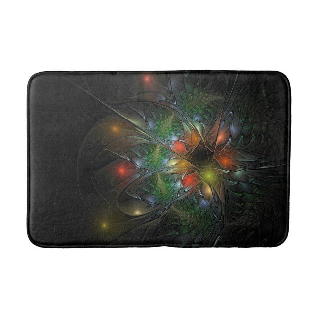 Soft and tenderderness Fraktal Fantasy Blume Badematte (Vorderseite)