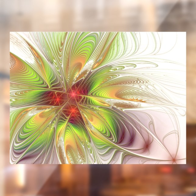 Soft and tenderderness Fraktal Fantasy Blume Fensteraufkleber (Blatt 2)