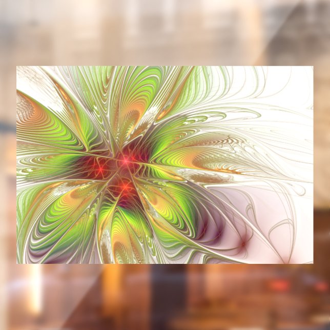 Soft and tenderderness Fraktal Fantasy Blume Fensteraufkleber (Blatt 2)