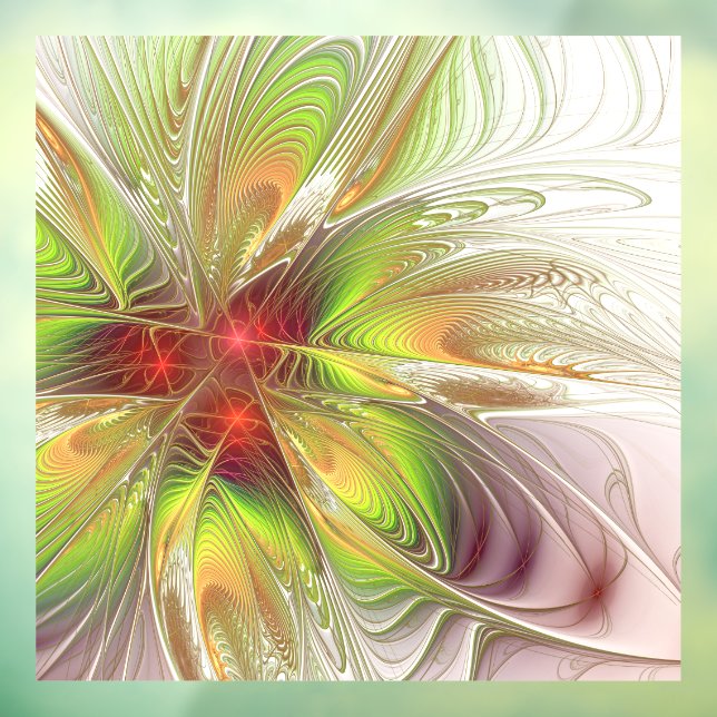 Soft and tenderderness Fraktal Fantasy Blume Fensteraufkleber (Blatt 3)