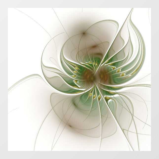 Soft and tenderderness Fraktal Fantasy Blume Fensteraufkleber (Blatt)
