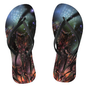Soft and tenderderness Fraktal Fantasy Blume Flip Flops