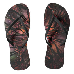Soft and tenderderness Fraktal Fantasy Blume Flip Flops