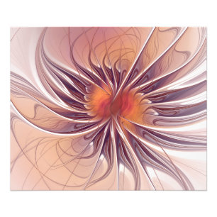 Soft and tenderderness Fraktal Fantasy Blume Fotodruck