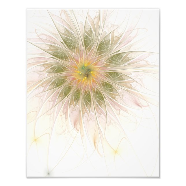 Soft and tenderderness Fraktal Fantasy Blume Fotodruck (Vorne)