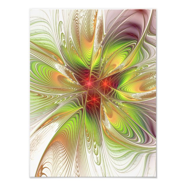 Soft and tenderderness Fraktal Fantasy Blume Fotodruck (Vorne)