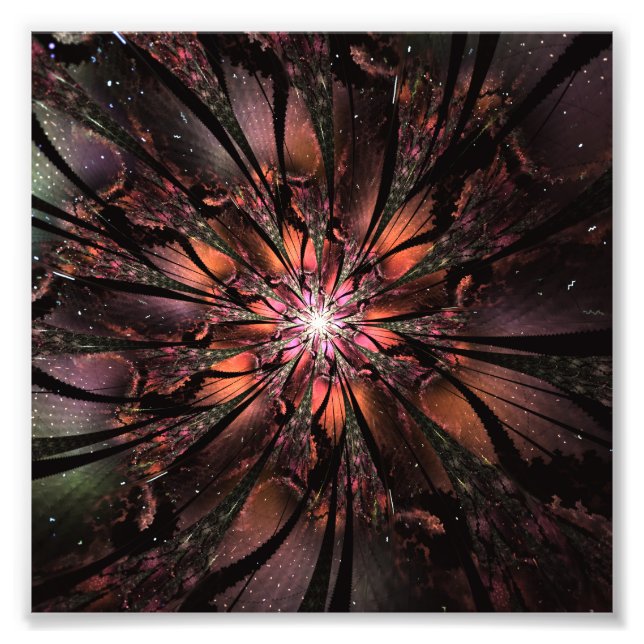 Soft and tenderderness Fraktal Fantasy Blume Fotodruck (Vorne)