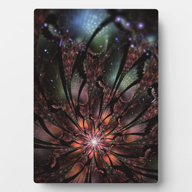 Soft and tenderderness Fraktal Fantasy Blume Fotoplatte (Vorderseite)